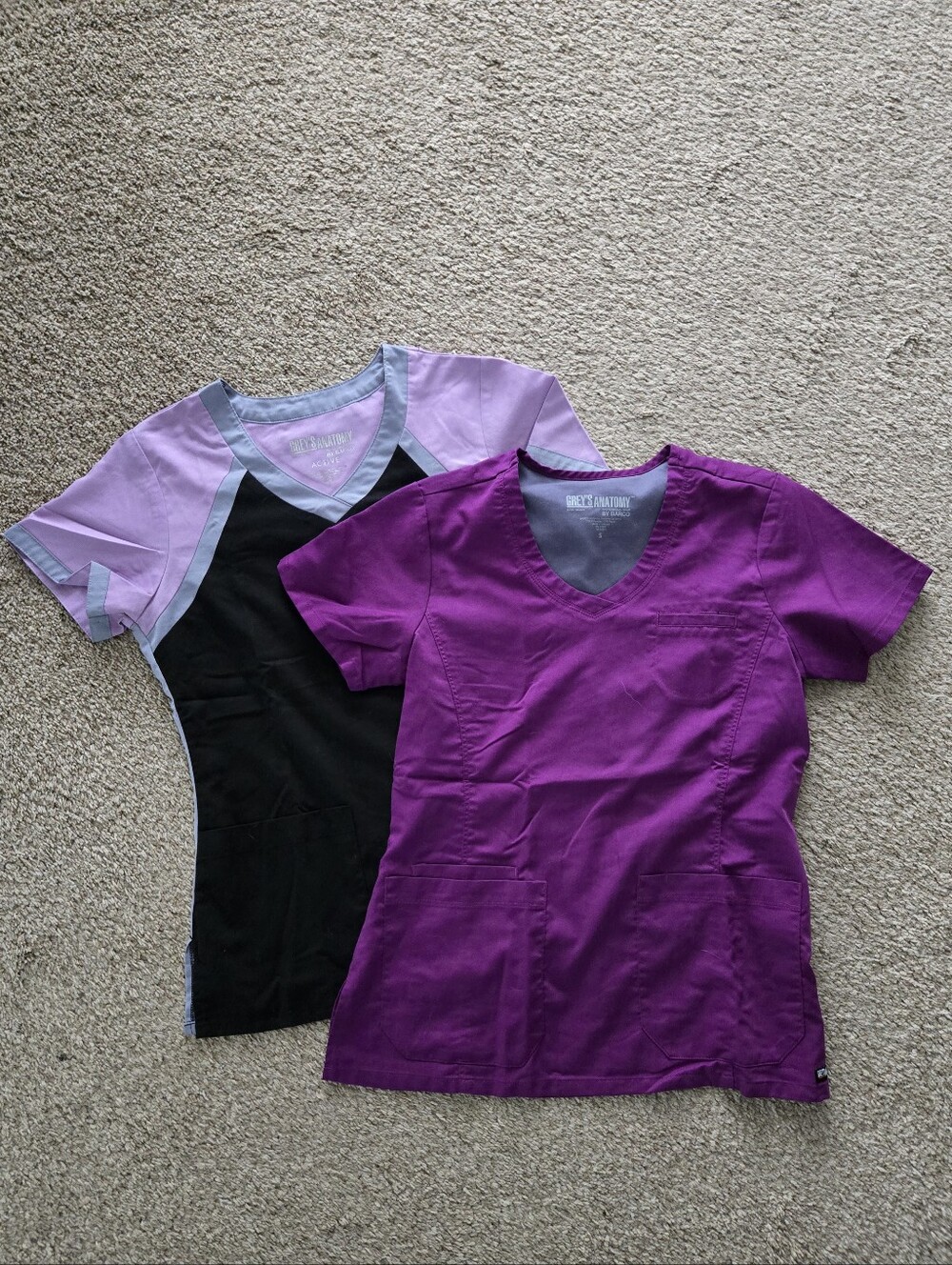 greys anatomy scrub tops size small set